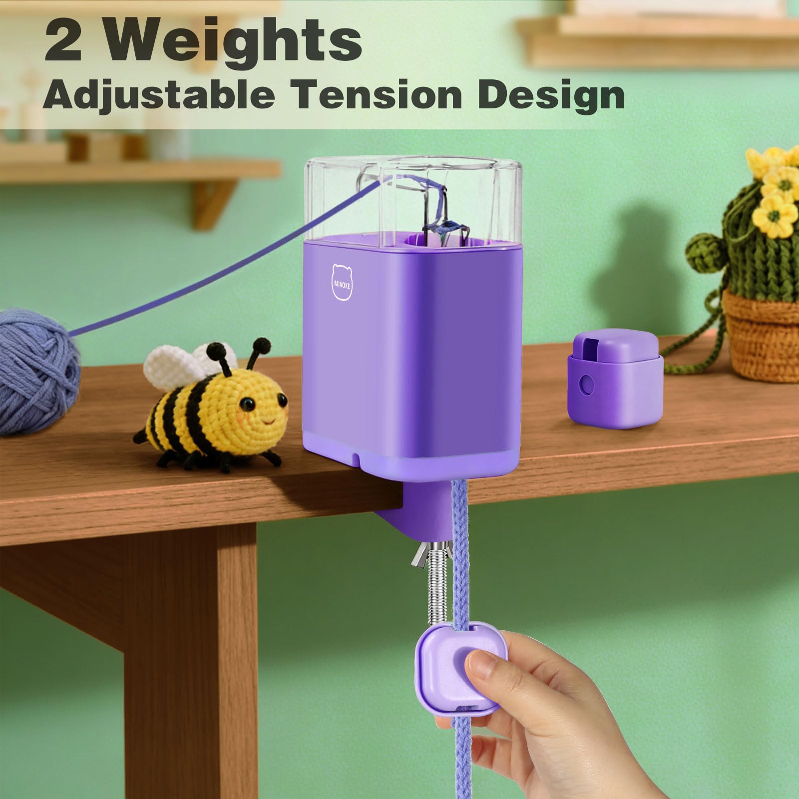 iCord - Máquina de tejer eléctrica i-Cord, con tensión de hilo ajustable, trenza automática para pulseras de bricolaje, abejas, hojas de arce, ciervos y proyectos de manualidades