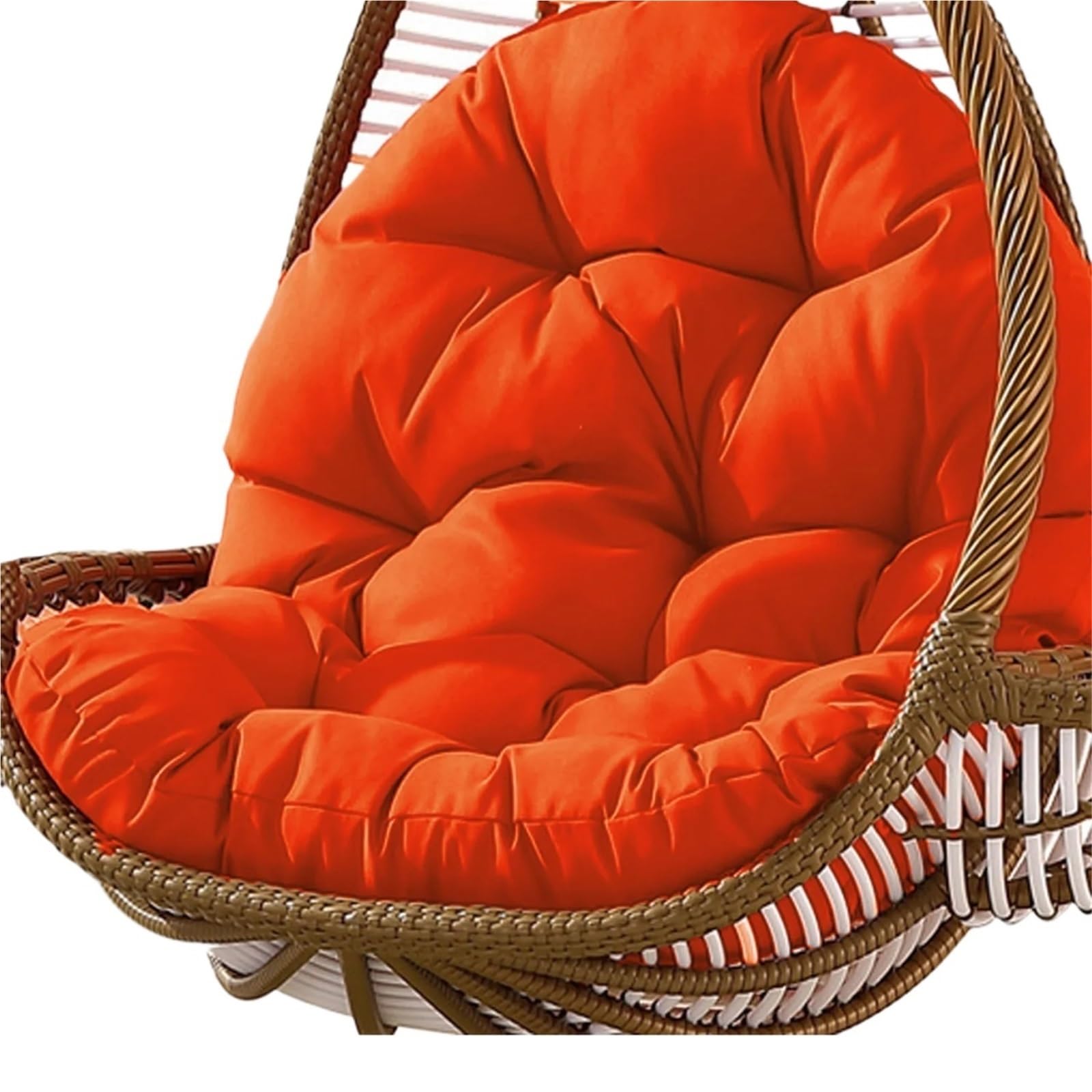 Bflcwstd Orange Egg Chair Cushion Swing Hanging Basket Seat Cushion Thickened Balcony Egg Hammock Rocking Chair Pads For Home Patio Garden Living Rooms(Orange)
