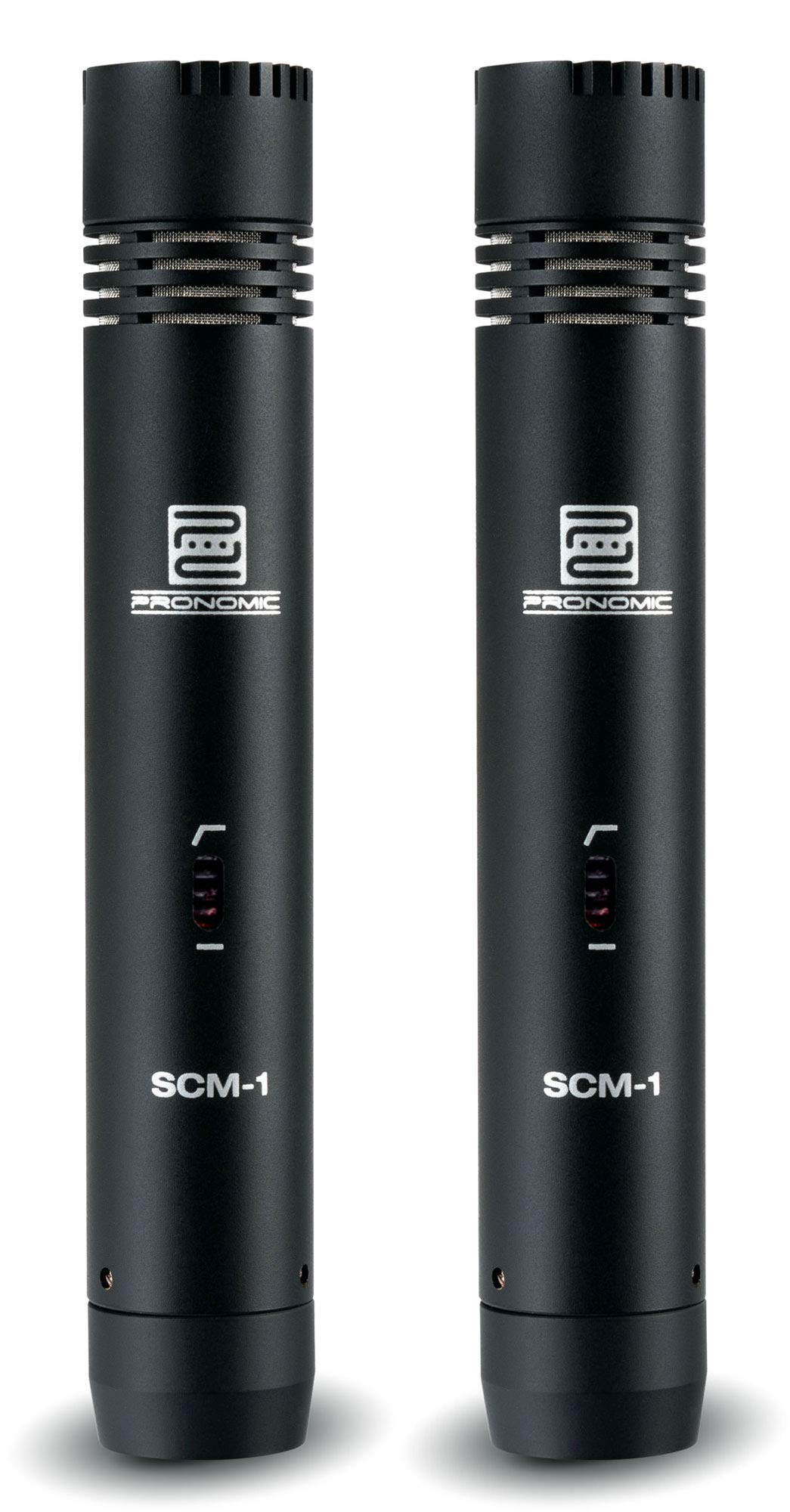 Pronomic SCM-1 Kleinmembran Mikrofon Stereo Set - Hochwertiger Koffer mit 2x Mikrofon, 1 x T-Bar Stereoschiene und 2 x Spinne - Ideal für hochwertige Overhead Aufnahmen auf Bühne und im Studio