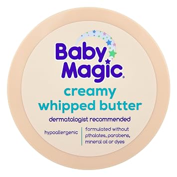 Baby Magic Creamy Whipped Butter, Vanilla & Oat, Helps Keep Skin Feeling Healthy and Baby Soft, Hypoallergenic, 8.4 fl oz.