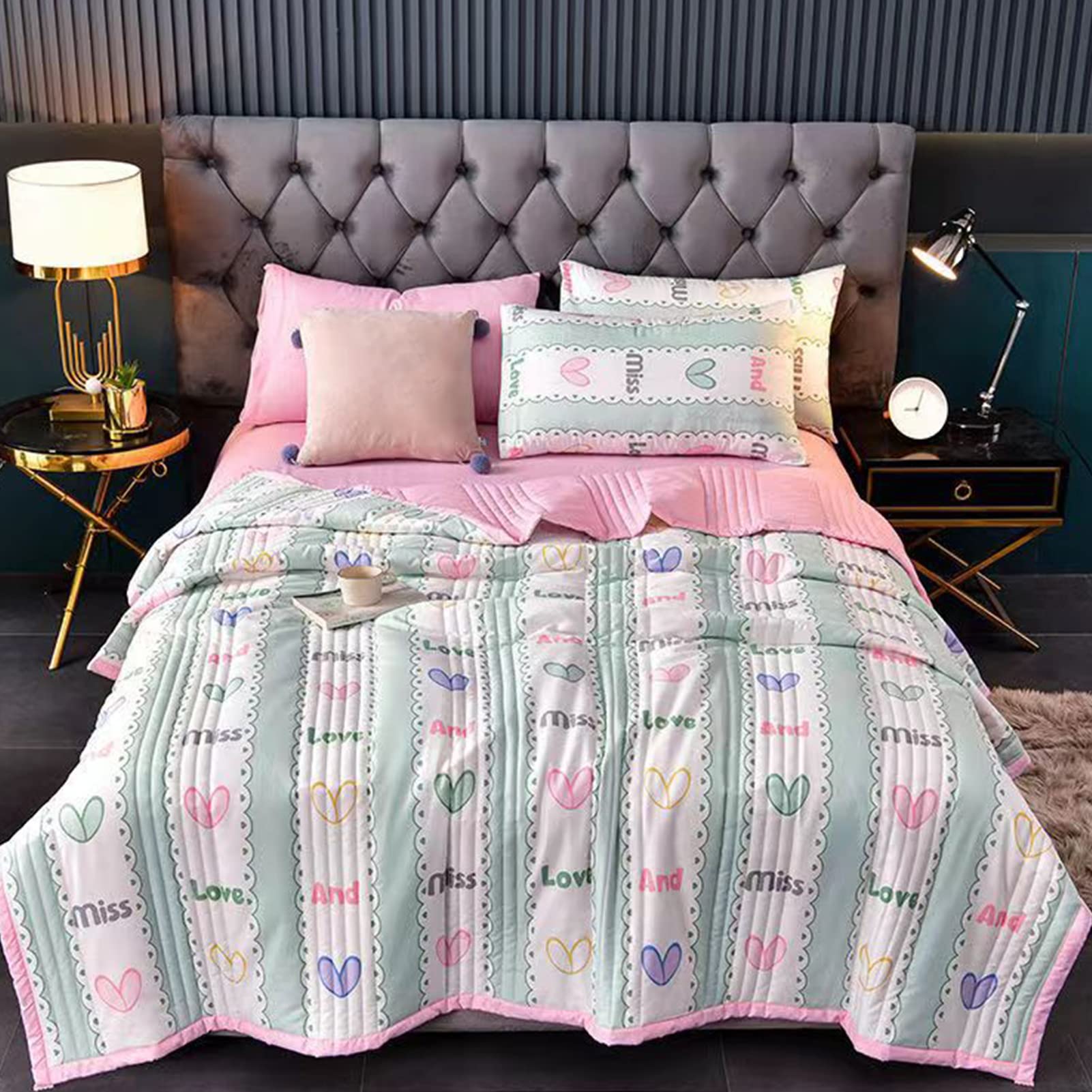 Couette rafraîchissante king size douce en microfibre lavable en machine