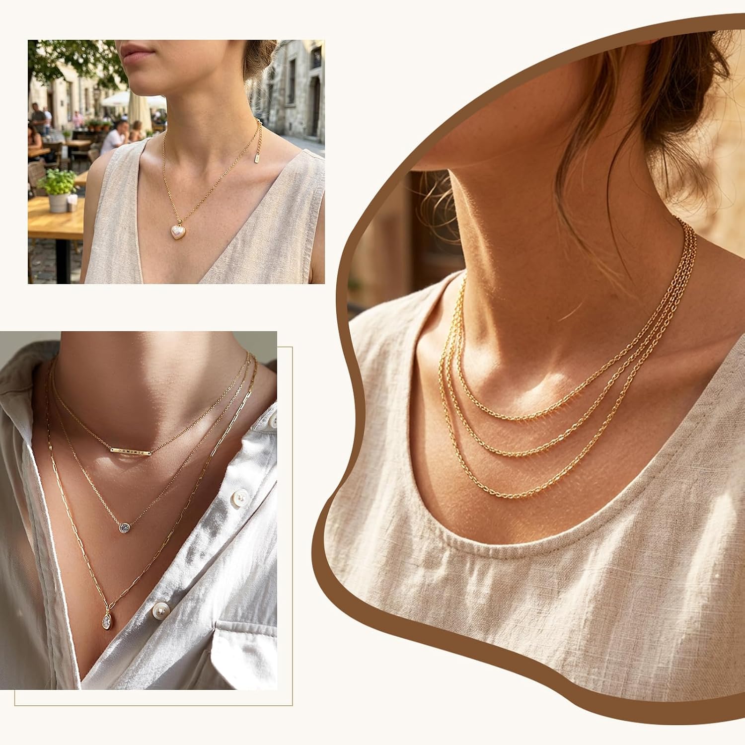 Kyutong 20PCS Gold Plated Chains for Jewelry Making 16 Inch Chain Necklaces