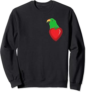 Bolsillo Corazón Eclectus Parrot Sudadera