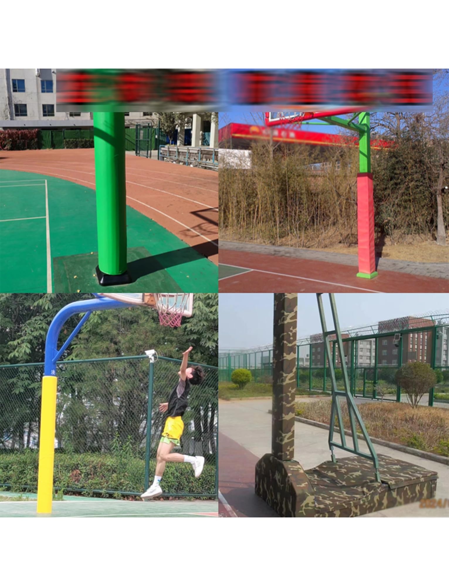 Copertura imbottita per colonne da cantina, cuscinetto di sicurezza da 1,8 m per palestra, sala giochi e canestro da basket, involucro protettivo per una maggiore stabilità e sicurezza