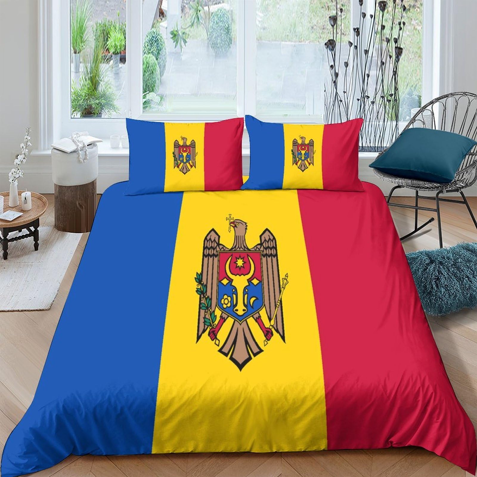 Housse de couette respirante Moldavie 3 pièces contre la chaleur pour lit Super King
