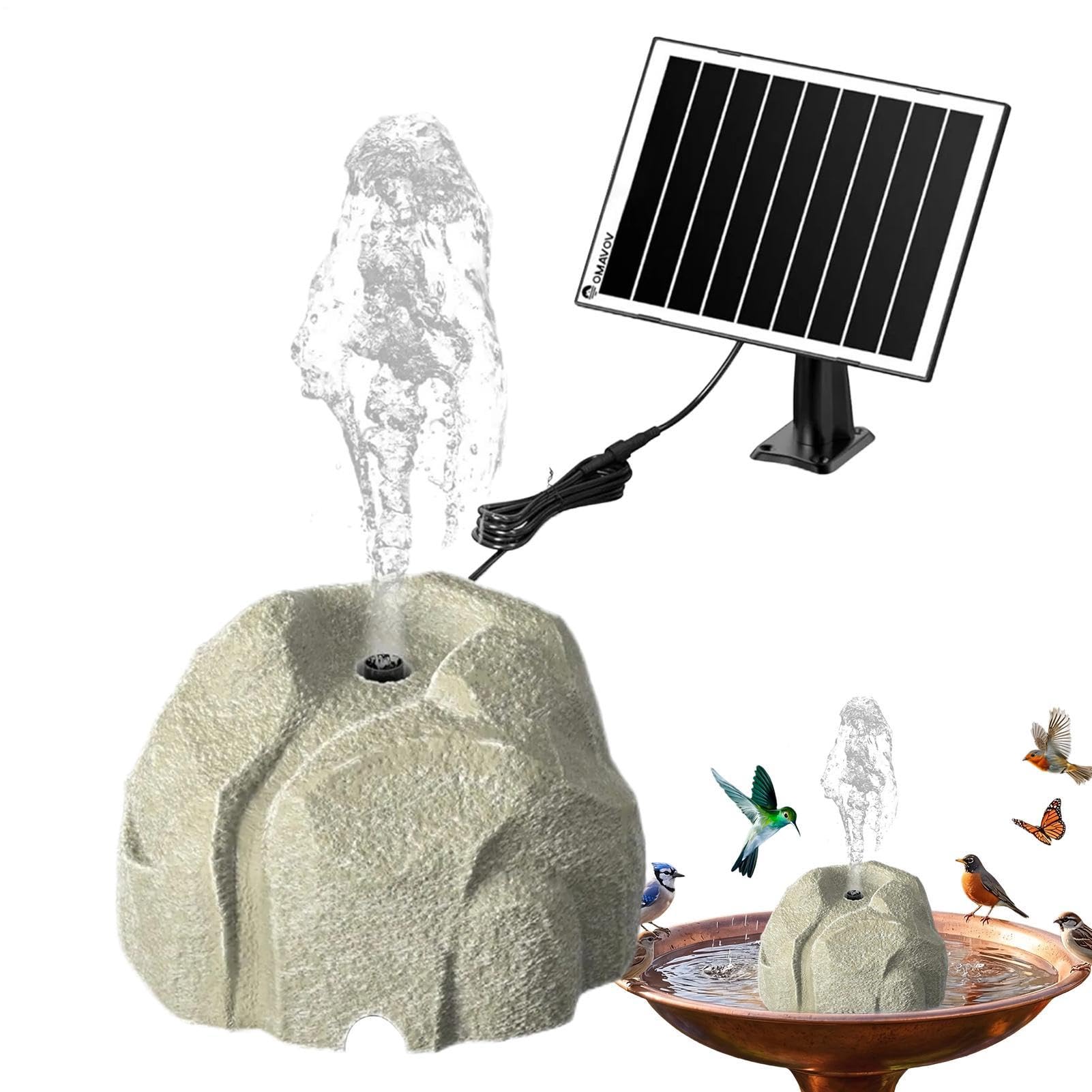 Fontaine de bain d'oiseaux solaire pour éviter l'eau stagnante du jardin