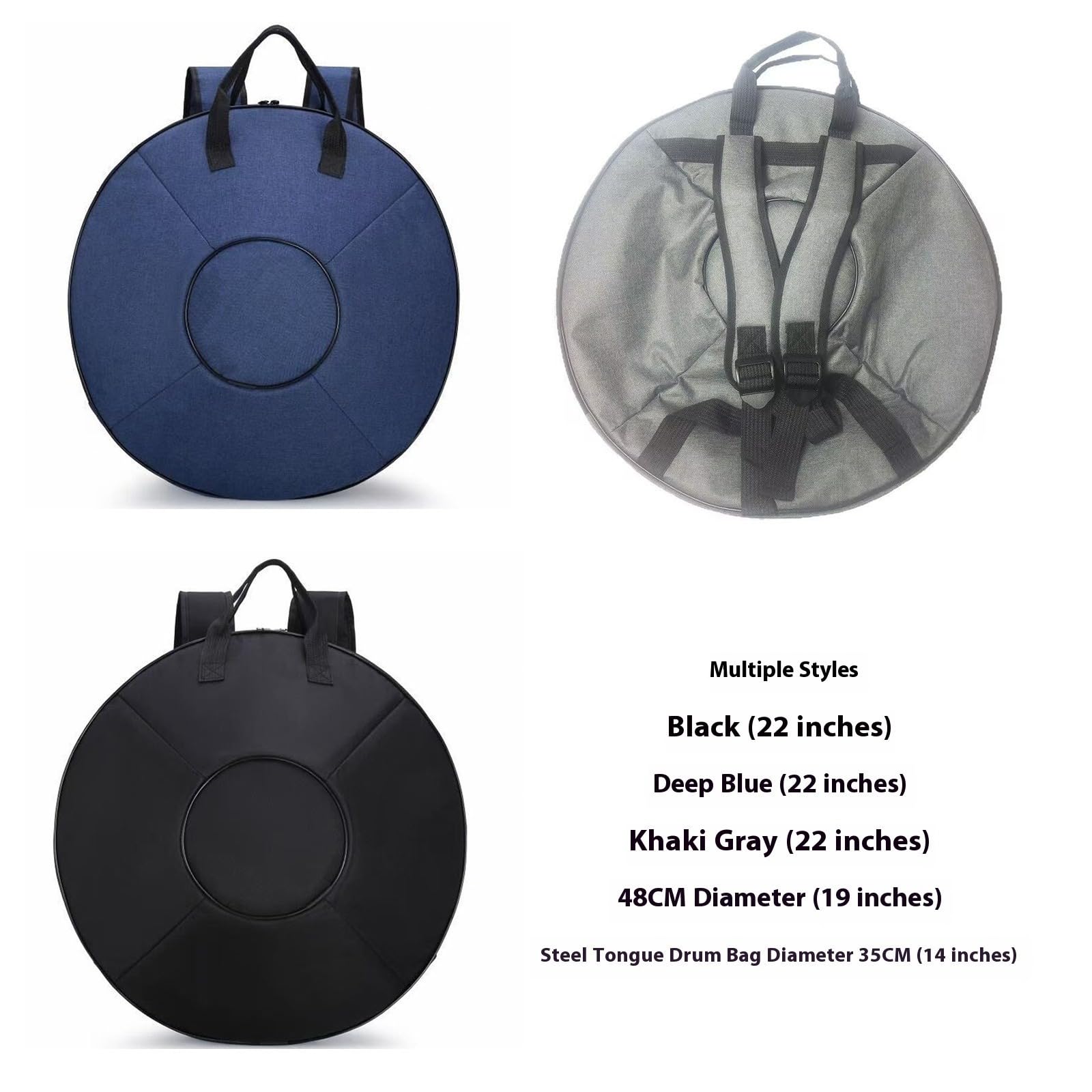 Estuche para Handpan, Funda para Tambor de Lengüeta, Tela Oxford, Resistente a Arañazos Y con Amortiguación, Accesorios para Instrumentos de Percusión，Impermeable al Agua