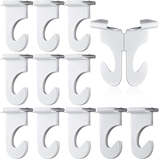 20 Pieces Metal Drop Ceiling Hooks Stainless Steel Ceiling Hanger T-Bar Track Clip Suspended Ceiling Hooks for Hanging Plants Office Classroom Decorations (White)