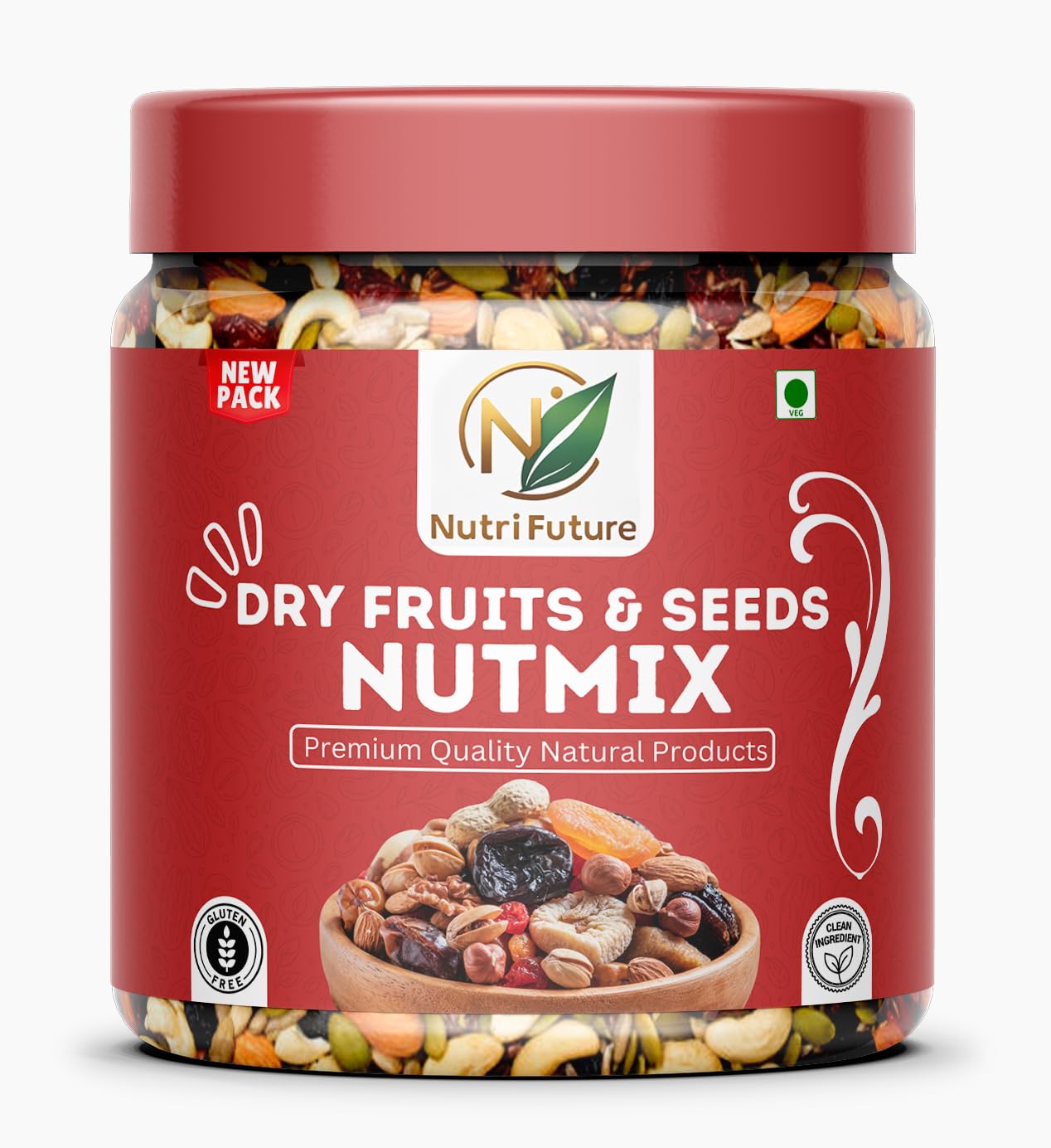 Nutri Future Dry Fruits & Seeds Nutmix, Natural Products, Vegetarian Healthy Snack, High Protein Energy Boosting Superfood (500GRAMS)-picture-27