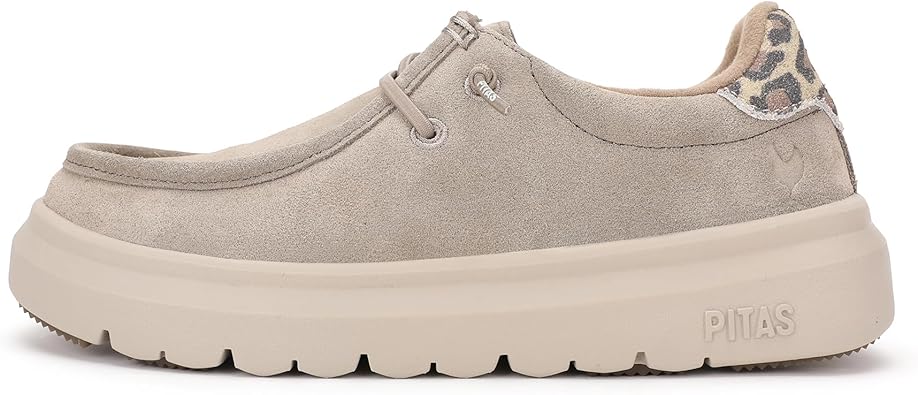 PITAS Lyon Damen-Winterstiefel – Wasserabweisende Nubukleder-Sneaker Ohne Schnürsenkel