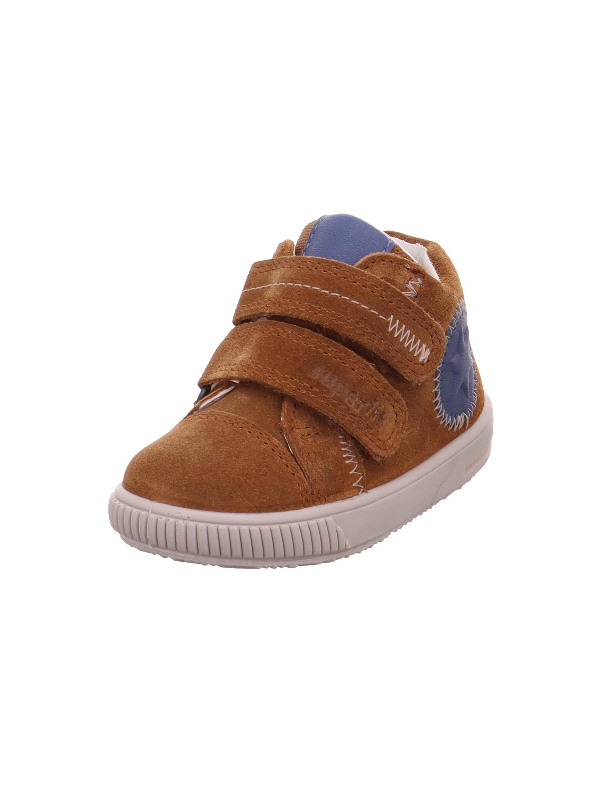 Superfit Baby Boys' Moppy First Walking Shoes, Brown/Blue 3000, 19 EU
