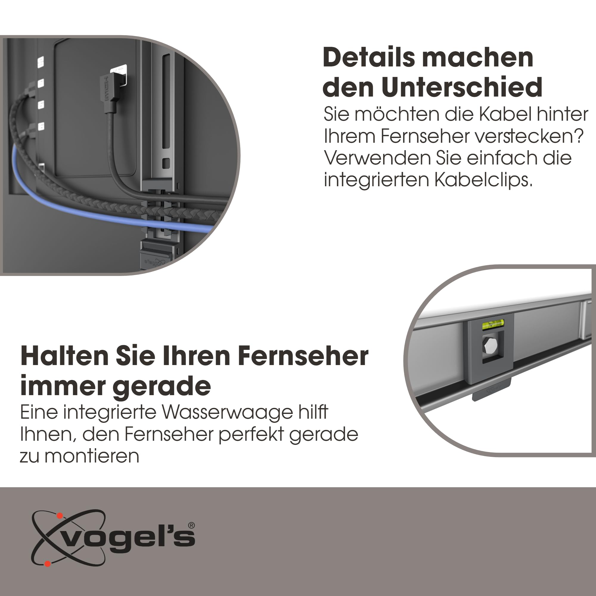 Vogel's Elite TVM 5605 Extrem Flache TV-Wandhalterung für 40-100 Zoll Fernseher, Max. 100 kg, TV Halterung max. VESA 600x400, Universelle Kompatibilität, Abstand zur Wand nur 1,5 cm