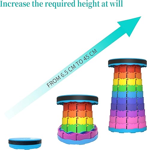 Miniatura 5 de LOCYOP Taburete portátil con bolsa de cojín giratoria y mosquetón, plegable, más resistente y ligero, taburete telescópico para senderismo de