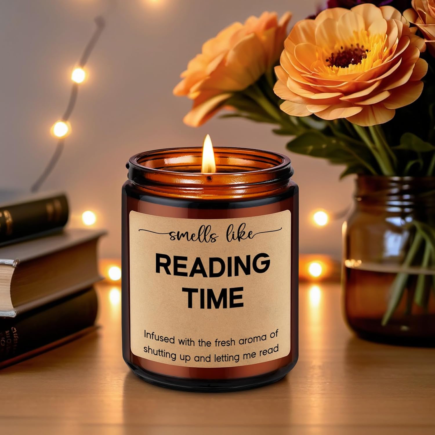 GSPY Reading Candle, Book Lovers Gifts, Readers, Bookish Present - Reading Accessories, Cute Reader Ideas - Funny Valentines, Birthday Gifts for Book Lovers Women, Bookworm, Librarian, Men, Booklover - Image 4