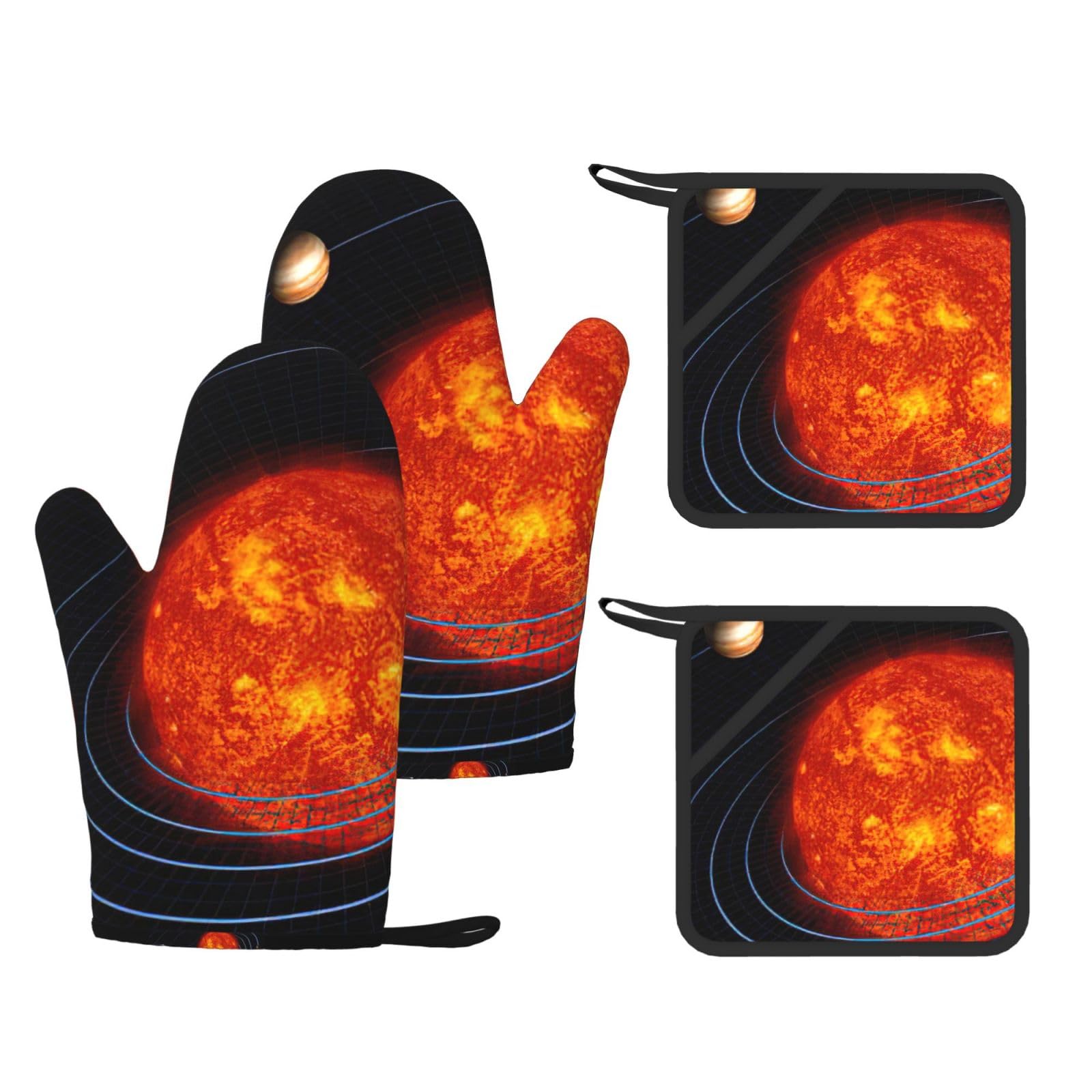 Maniques et gants de cuisine galaxie anti-brûlure haute protection