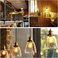 Aigostar Vintage LED Izzó E27 6W, Meleg Fehér 2200K, 600 Lumen, Retro Edison Filament, Borostyán, 330° Szórás, 6 db Csomag 6