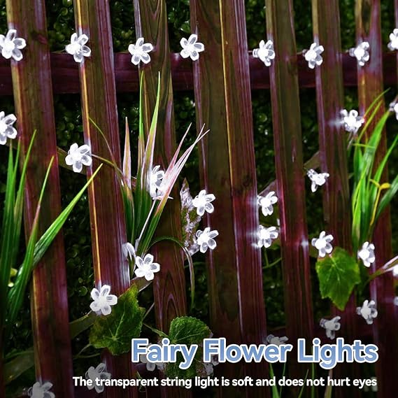 6m 40led ホワイト 桜 ストリングライト Usb バッテリー 屋内 屋外 装飾
