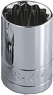 SK Professional Tools 43702 1/4 in. Drive 12-Point Metric Standard Chrome Socket - 5mm, Cold Forged Steel Socket with SuperKrome Finish, Made in USA