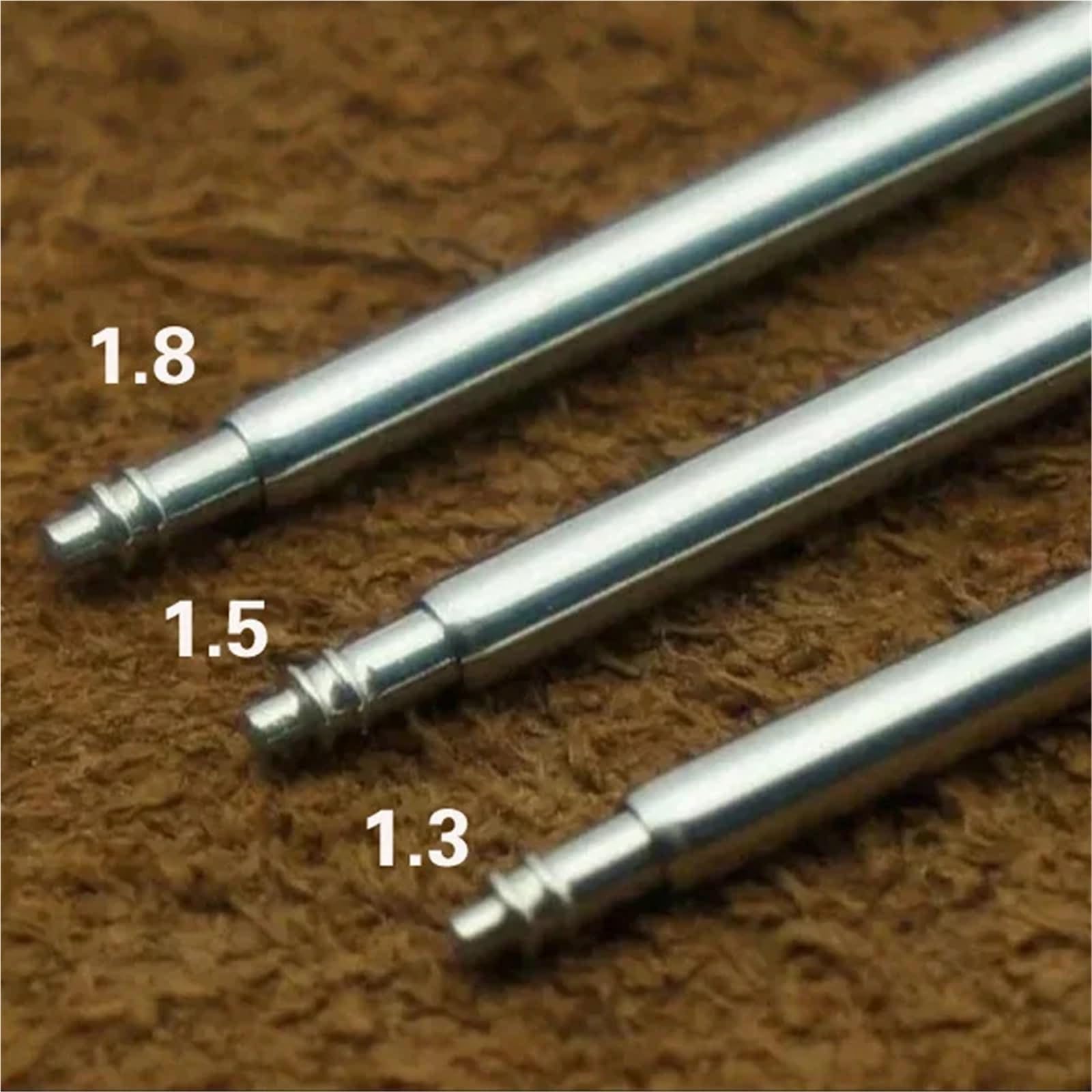 Lot de 100 barrettes à ressort en métal pour bracelet de montre 1,5/1,8 mm
