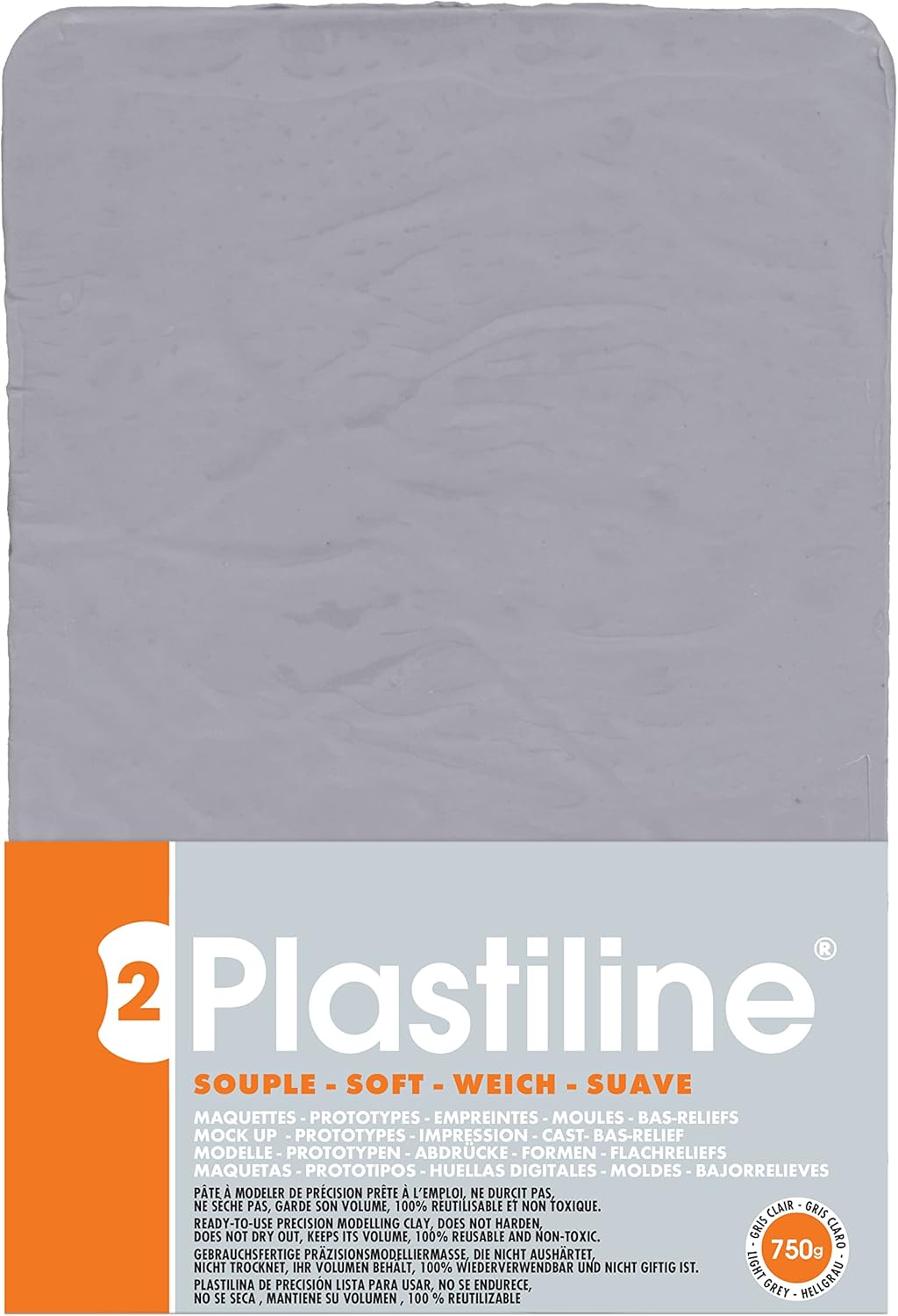 Herbin Professional Use Plastiline, Standaard, 1KG - Grijs
