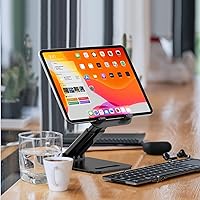 Vista 8 de Tablet Stand for iPad Holder, Adjustable Tablet Holder for Desk, Foldable Portable Monitor Stand Compatible with 4-16" Tablets Such as Kindle