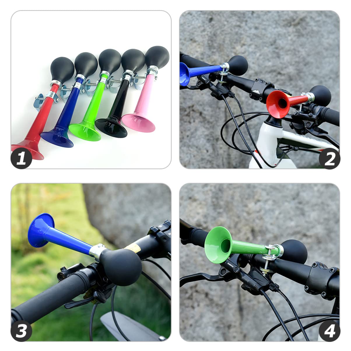 Mipcase Cloche De Trompette Buzzer Bipeur Scooter Klaxon De Vélo Rétro Clochette Sirène Sonnette De Vélo Professionnelle Sonnette De Vélos Classiques Fer Galvanisé