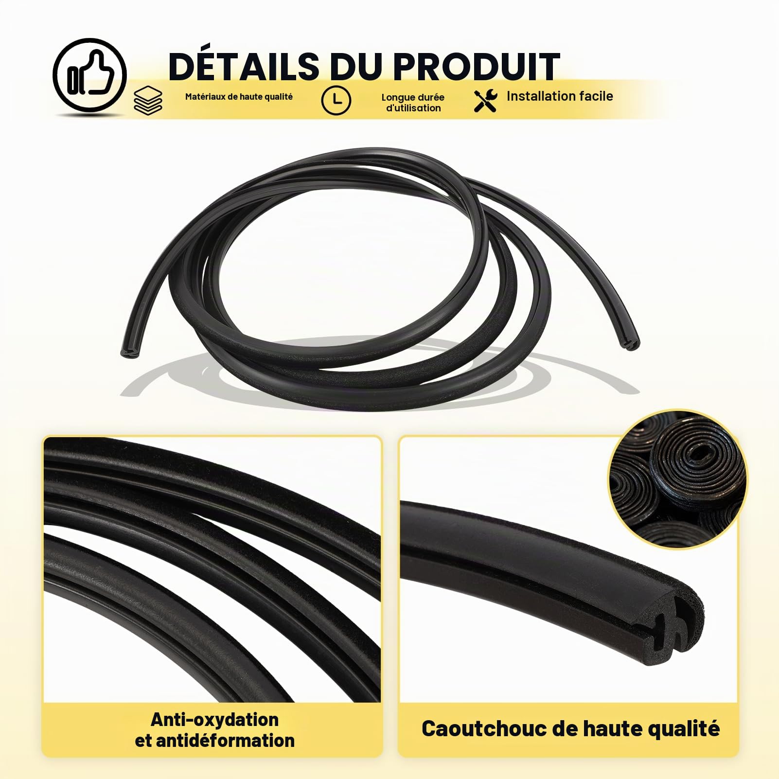 Bandes D'éTanchéIté Joint Toit Ouvrant 8D0877297 Pour A4 Seat Altea Leon Toledo Volkswagen Golf Passat Caoutchouc éTanche