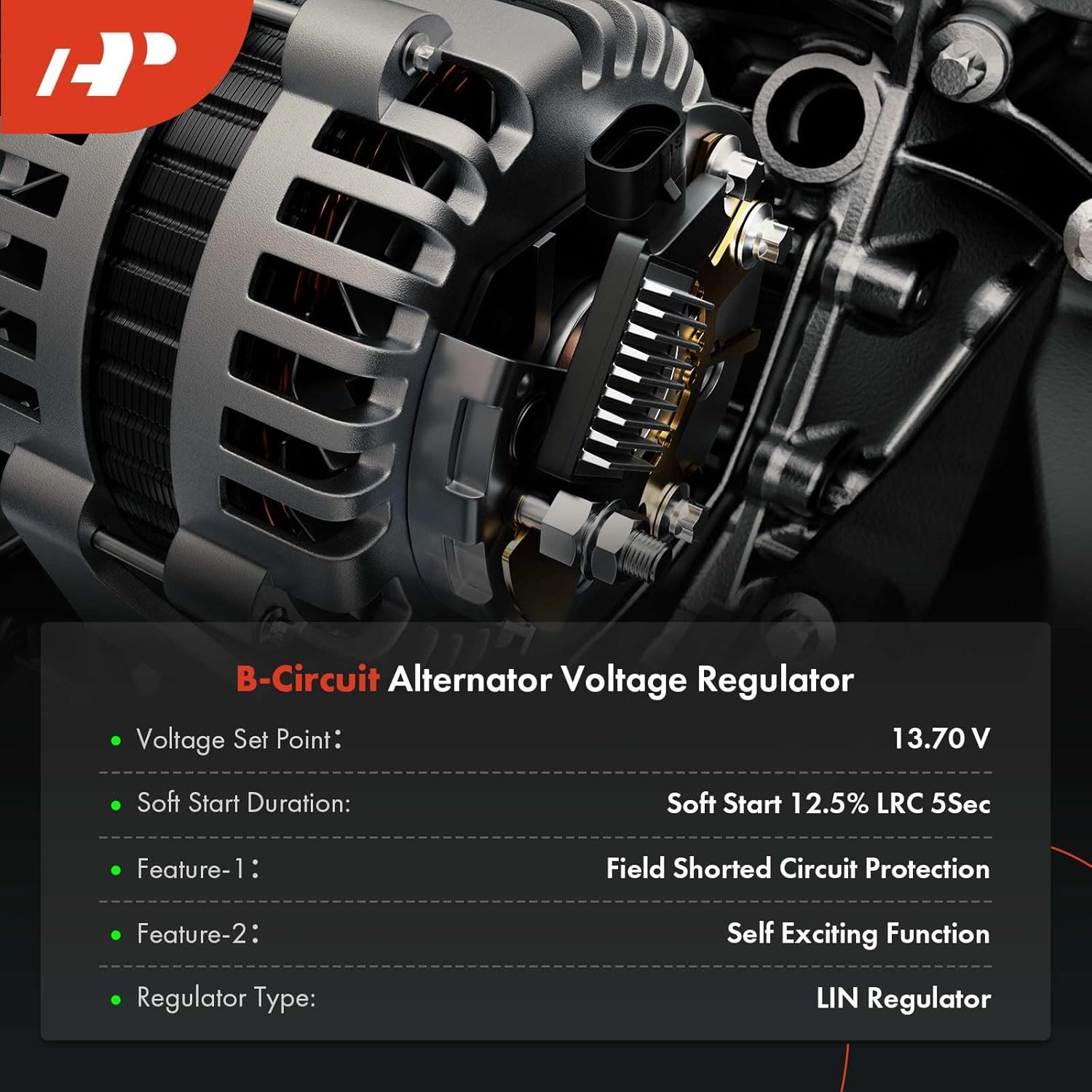 A-Premium Alternator Voltage Regulator Compatible with Toyota RAV4 2018 2.5L, 14V B-Circuit 13.7 Vset