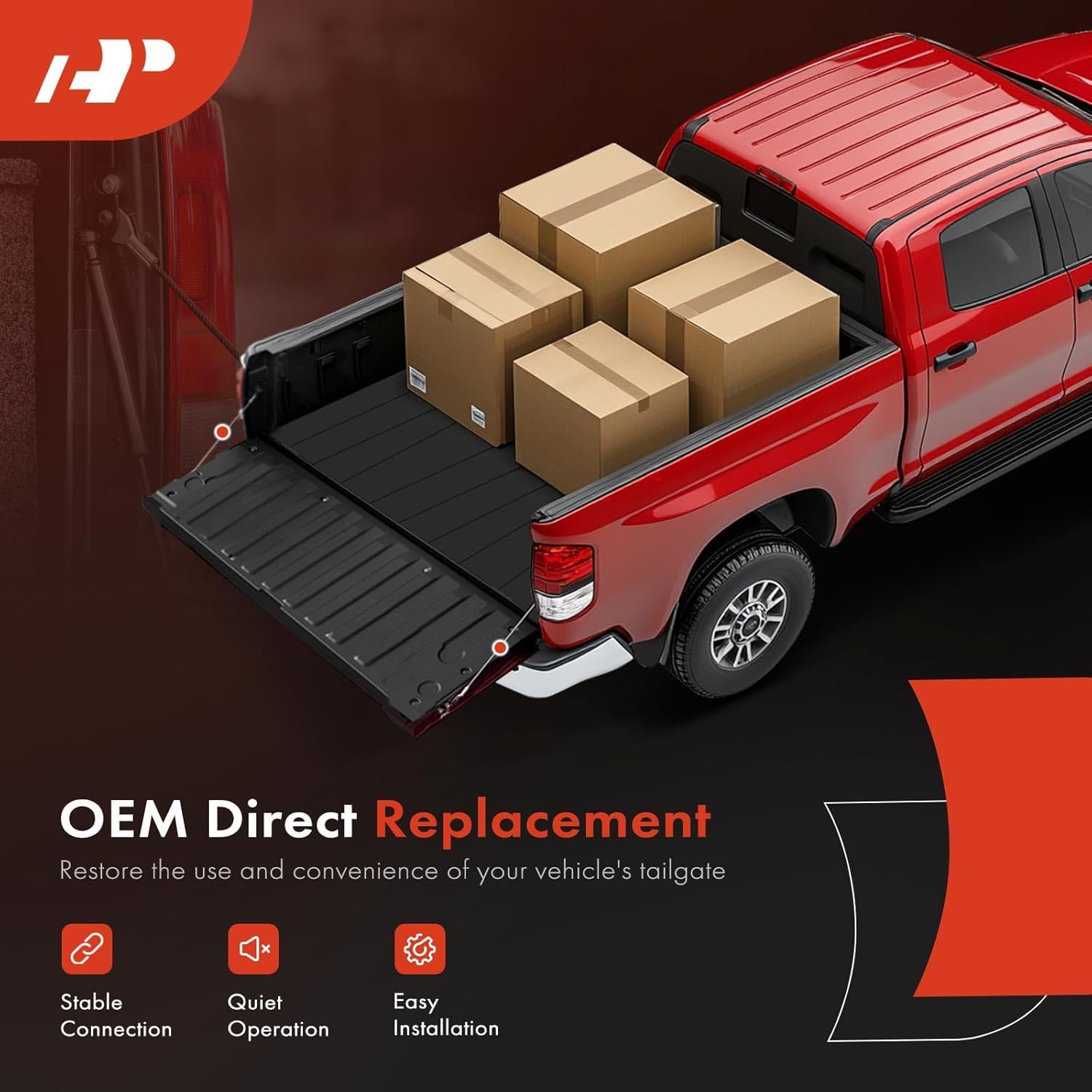 A-Premium Tailgate Assist & Tailgate Support Cable Compatible with Toyota Models - Tacoma 2005 2006 2007 2008 2009 2010 2011 2012 2013 2014 2015 Pickup