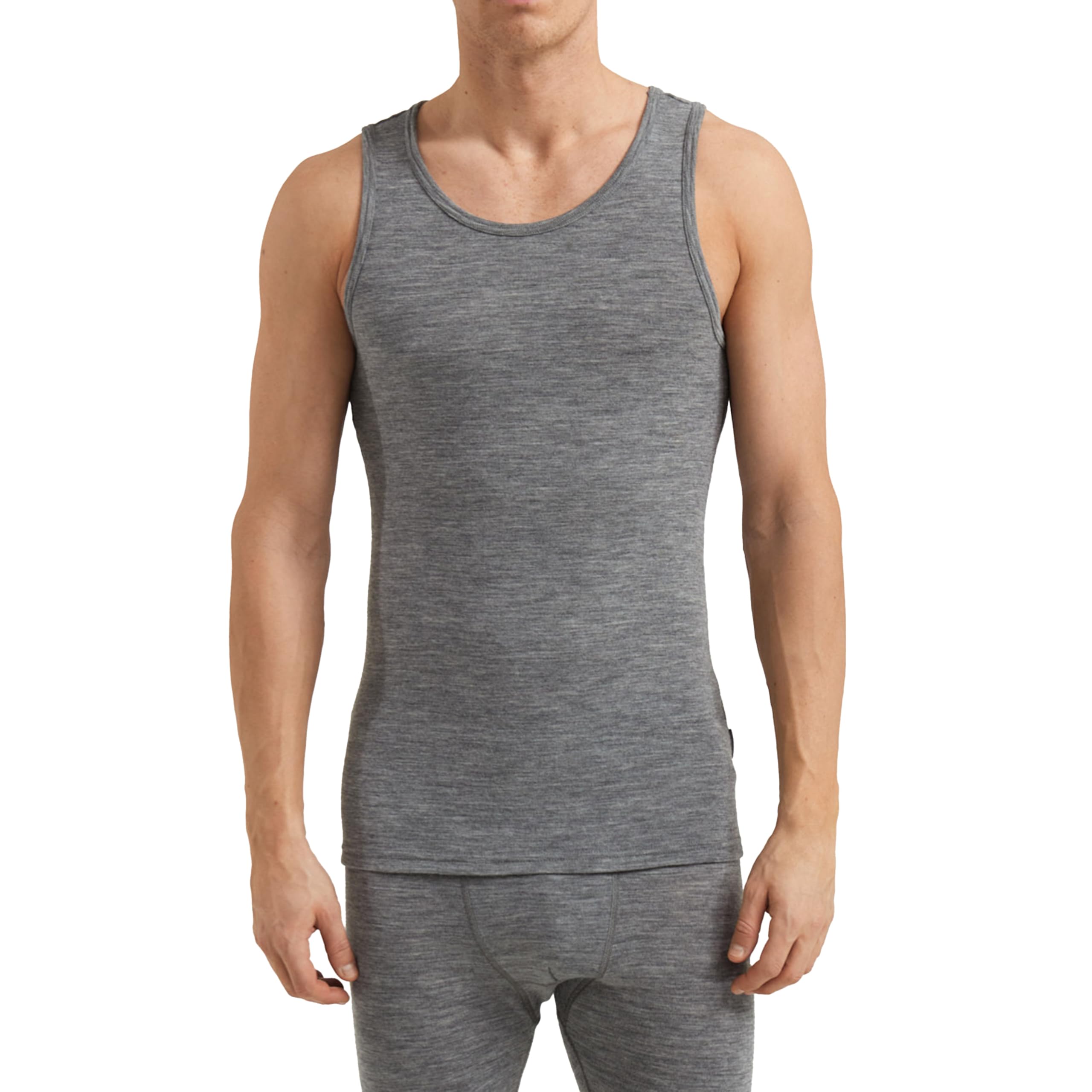 Dilling Men's Grey Merino Wool Vest - Base Layer Top Xxl