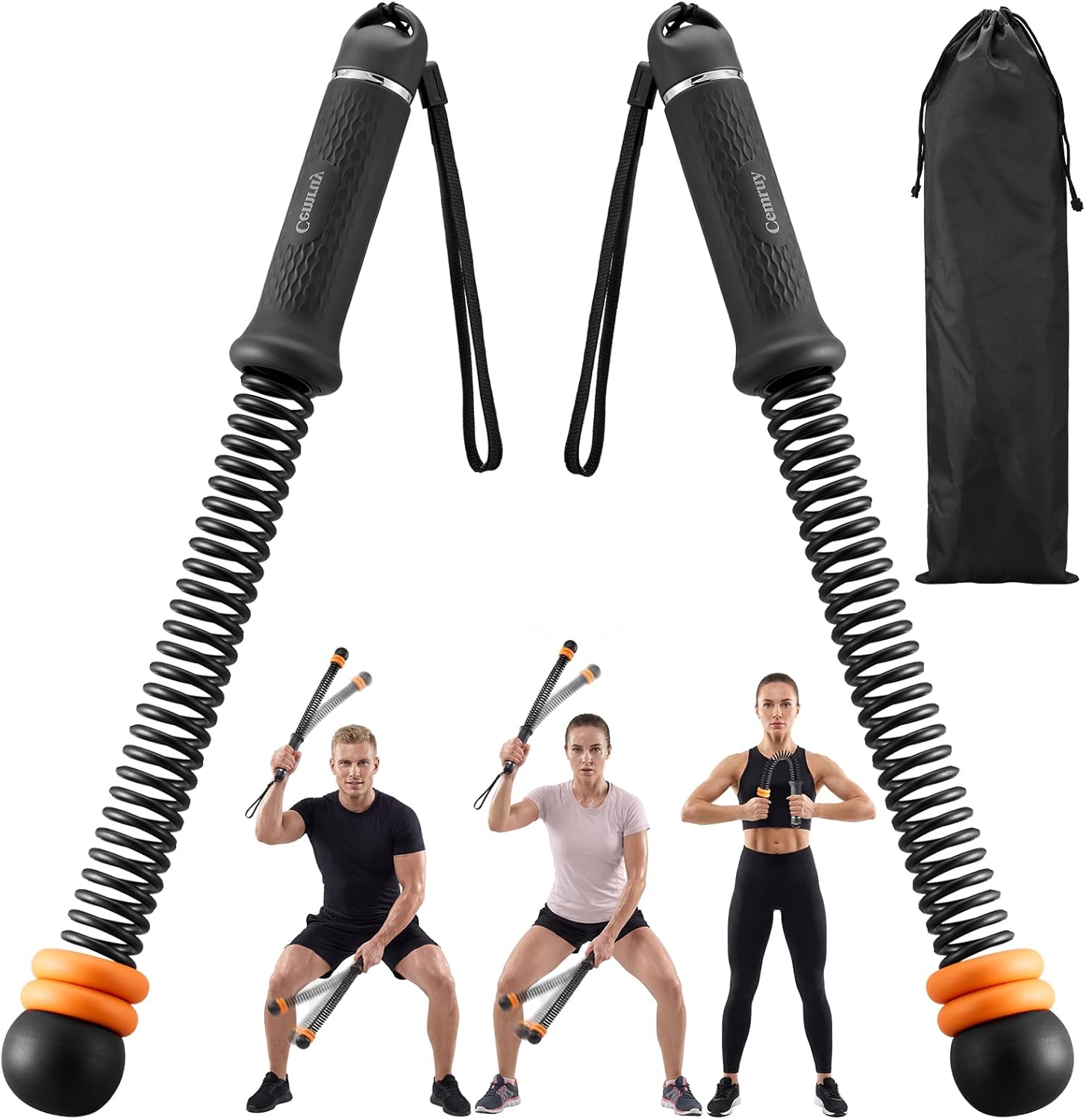 Cordless Battle Ropes with Adjustable Weighted Ropeless Battle Rope for Home Gym Exercise, Portable Workout Equipment for Strength Training & Cardio Fitness for Women & Men