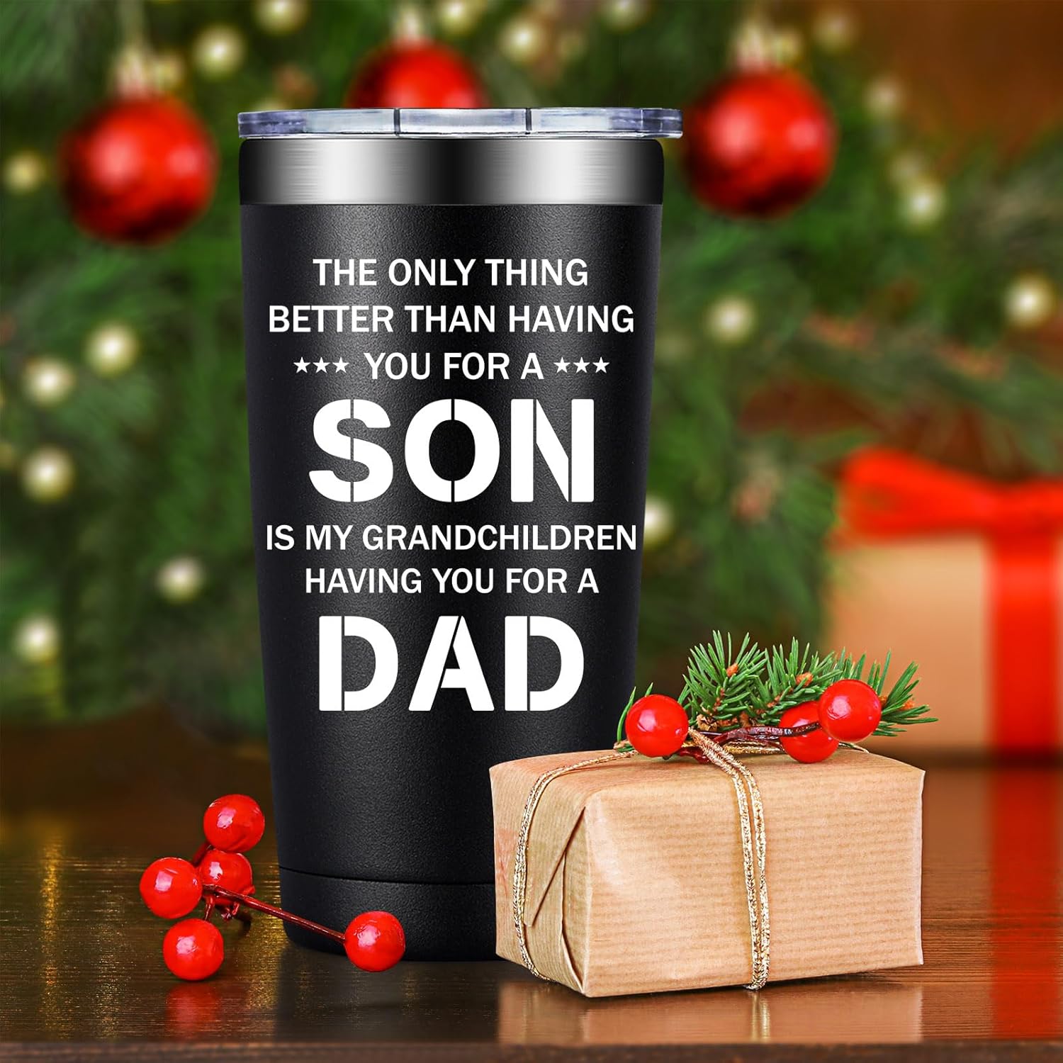 SpenMeta Son Gifts from Mom, Dad - Fathers Day Christmas, Birthday Gifts for Son - 20 Oz to My Sons Tumbler Cup - Image 5