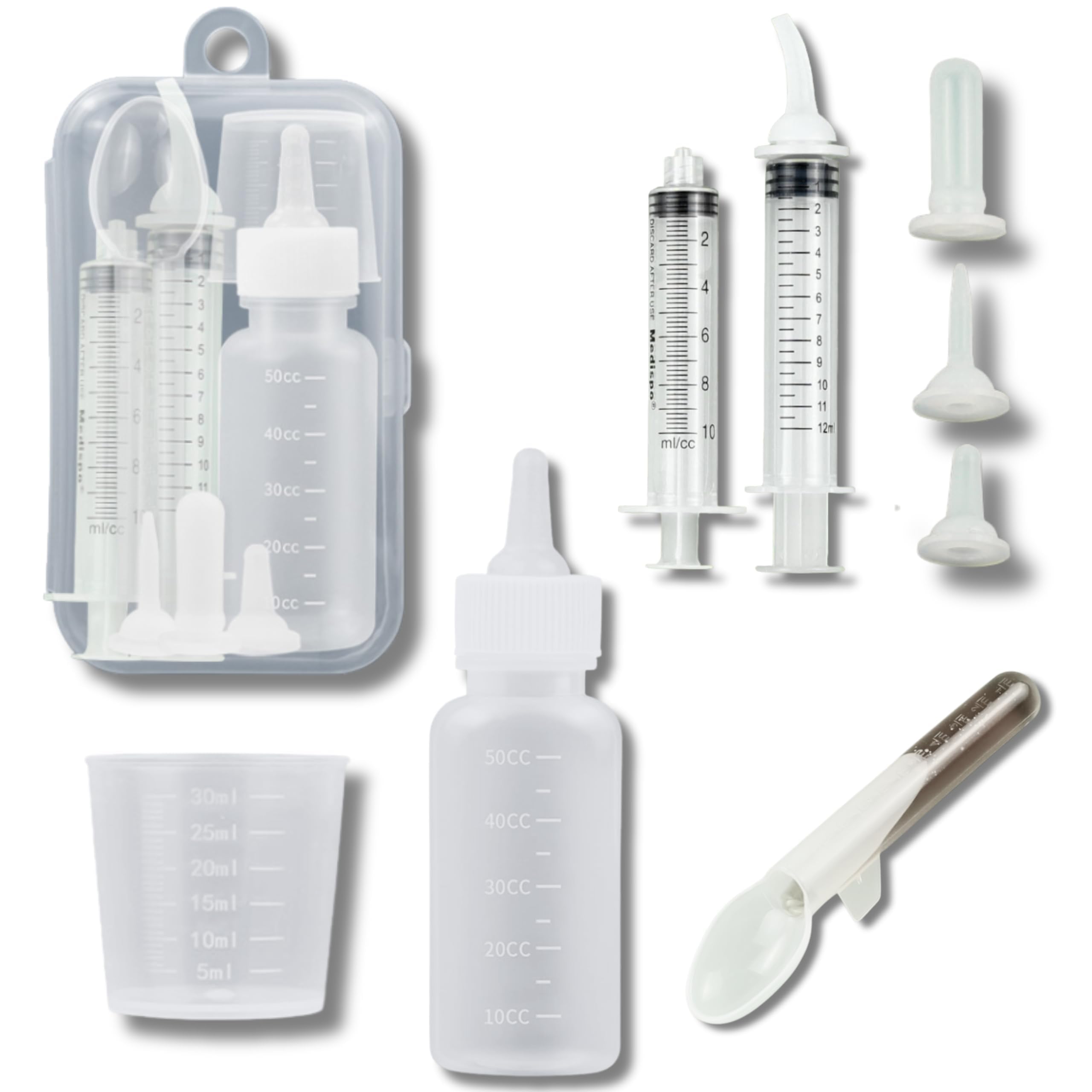 Azonee Kitten Nursing Bottle Syringes Feeding Kit for Kittens Puppies, Birds Bunny Medicine Dropper Kitten Supplies Kitten Formula Newborn Bottles Kitten Food Dry Kitten Milk Replacement Kitten