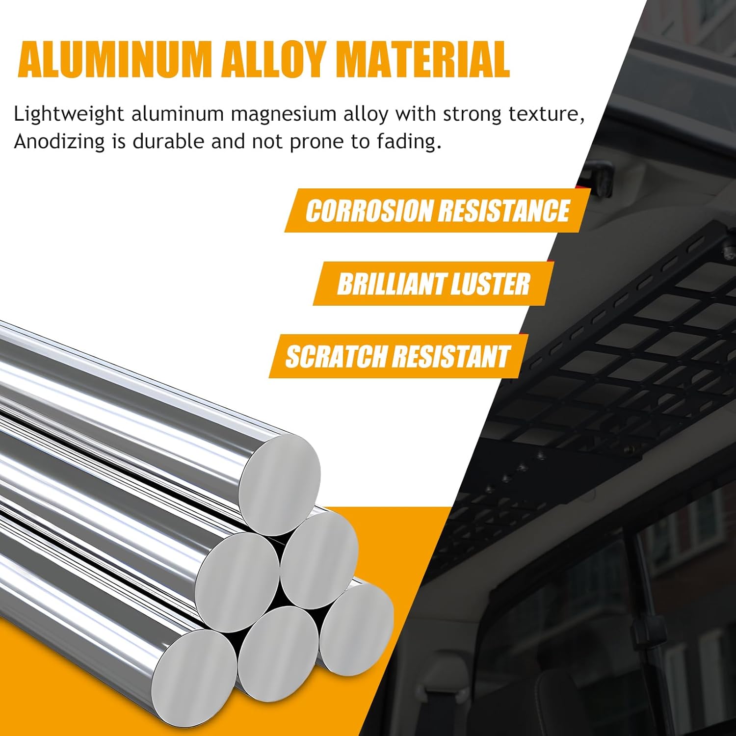 Car Cargo Rack Compatible with Nissan Frontier 2022-2025 Aluminum Alloy Rear Trunk Cargo Rack Basket Tray Roof Overhead Molle Panel System Shelf Rack Trunk Hanging Organizer (2009-2017)