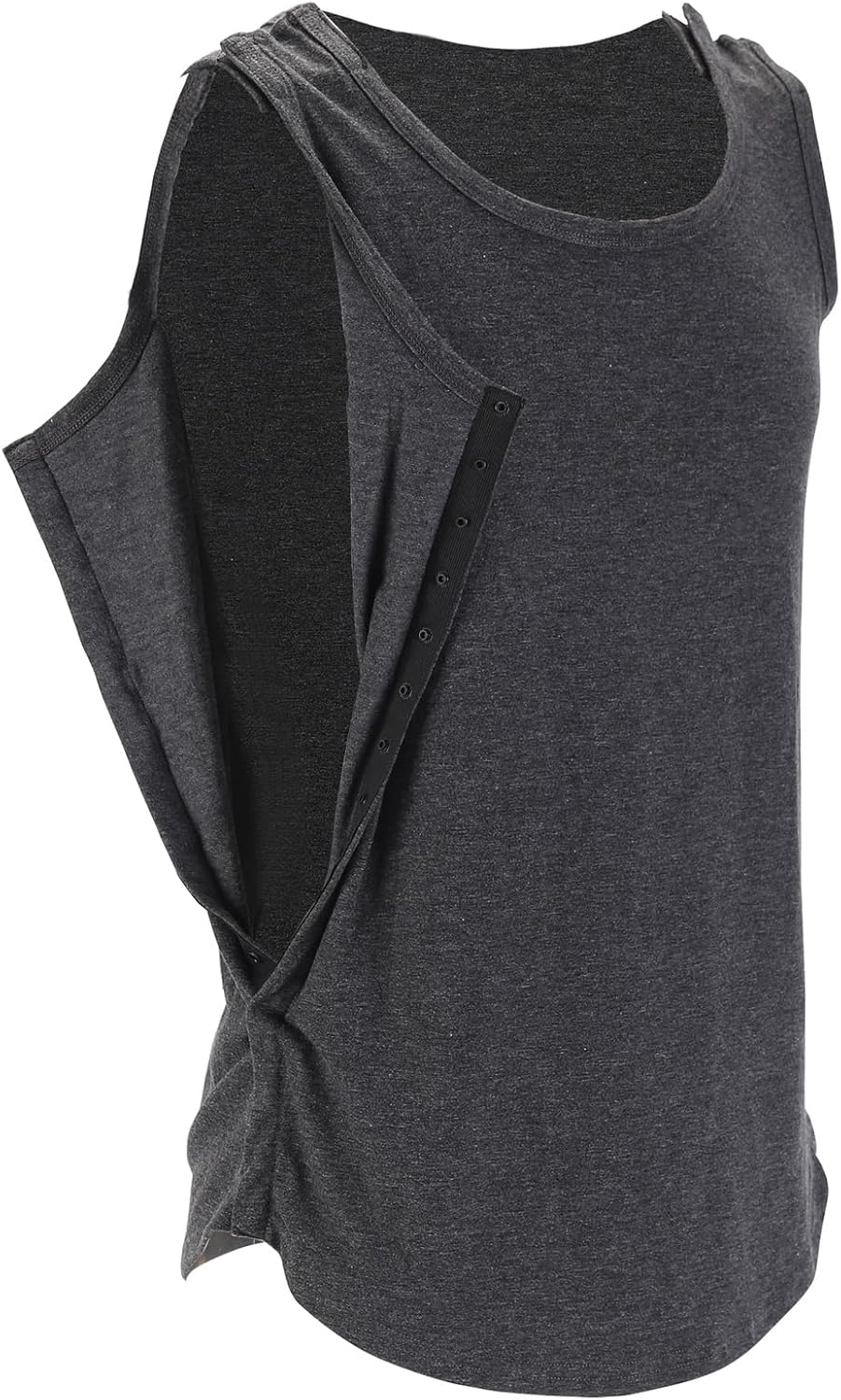 Post Shoulder Surgery Shirts Snap Open Tearaway Shirt Unisex Shoulder Recovery Tshirt Tank Tops for Women Men - Image 4