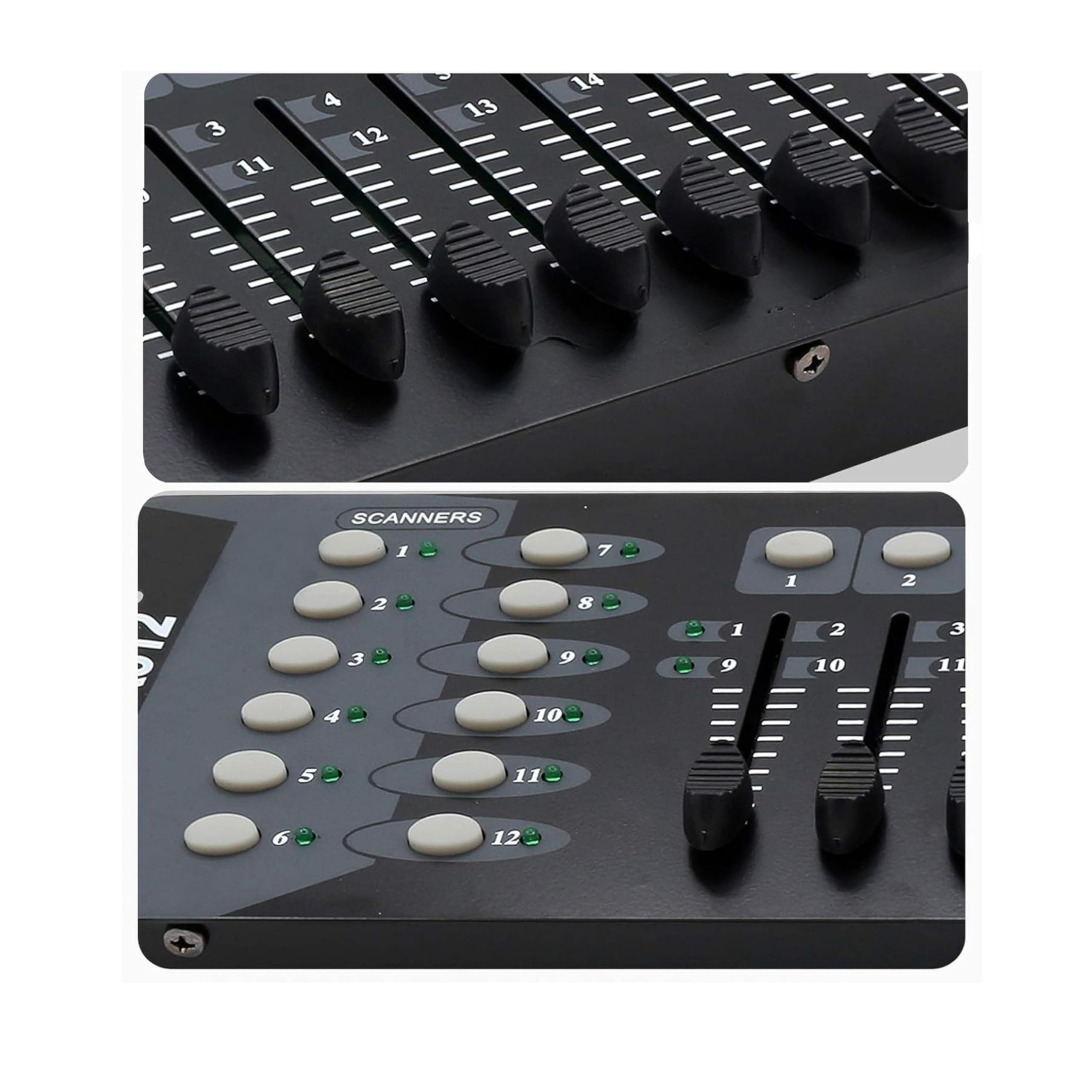 YASTA Centralina Controller Mixer DMX 512 192 Canali Console Luci Effetti Disco e Palco, Luci Professionali per DJ e Spettacoli Controllo Illuminazione Mixer DMX Effetti Luce Ideale per Teste Mobili