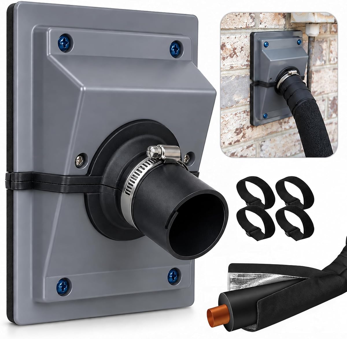 HVAC Wall Penetration & Line-Set Cover Kit