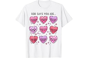 Retro Candy Heart 'God Says You Are Cute' Valentine's Day T-Shirt