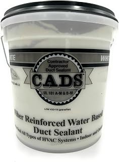 Professional-Grade HVAC Duct Sealant – CADS Fiber Reinforced | Water-Based | UL Listed | 1 Gallon for All Duct Types