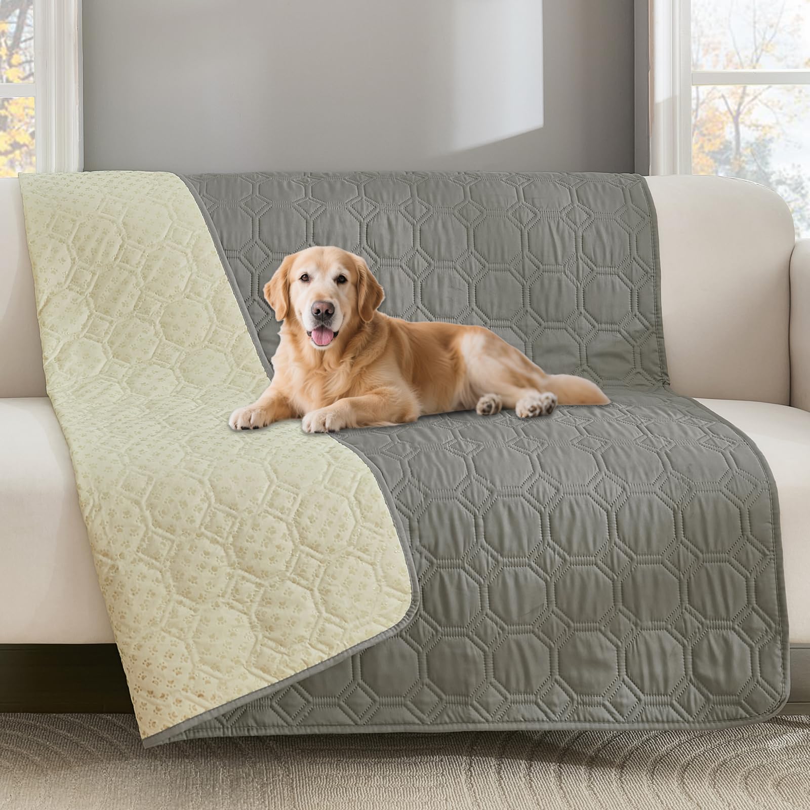 Guchuang Waterproof Dog Blanket for Bed Anti-Slip Dog Blankets Washable - Image 2