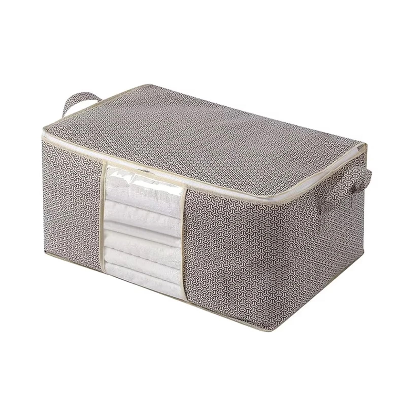 Cajas Almacenaje Ropa Caja de almacenamiento tela plegable gran capacidad, bolsa for edredón, ropa transparente y Visible, organizador guardarropa, 2 uds(60x40x30cm)