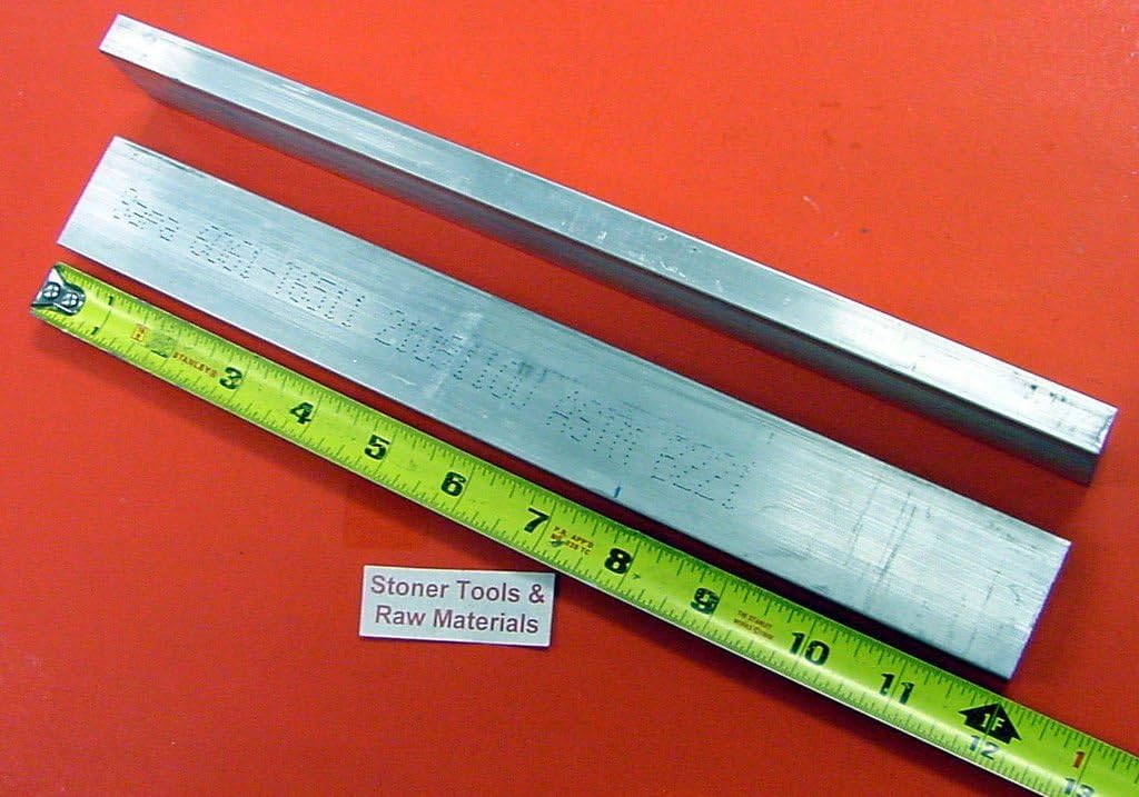 2 Pieces 1/2" X 1-1/2" Aluminum 6061 Flat BAR 12" Long .500" T6511 Plate Stock