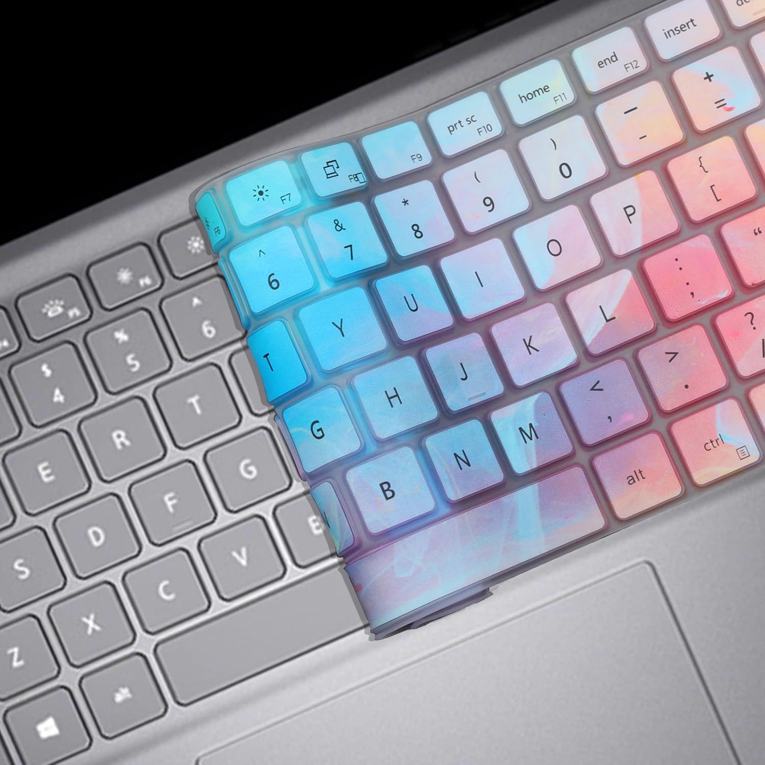 Colorful Keyboard Cover for Dell Inspiron 16 5630 5635 5620 5625 7635 7630, Dell Inspiron 14 5430 5435 7430 7435 5420 5425 7420 7425 7415 Keyboard Skin, Dell Inspiron 13 5310, Latitude 3320 3420 image 5