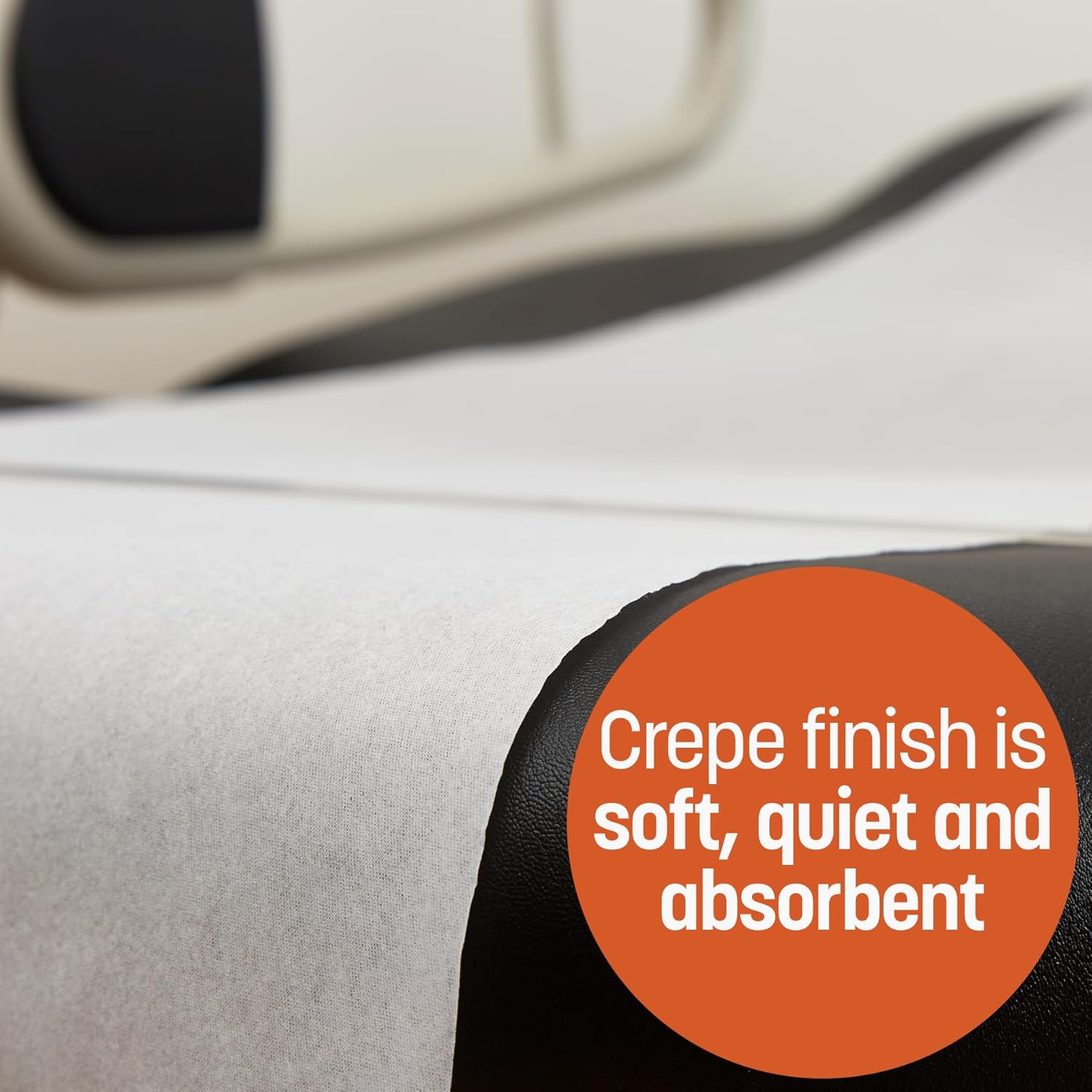 Caring Medical Exam Table Paper, Crepe Table Paper, 18 inches X 125 feet, Case of 12 Rolls, Ideal for Doctor Offices, Crafts, Spas, Tattoo Parlors, and more, Hygienic Disposable Surface Protection
