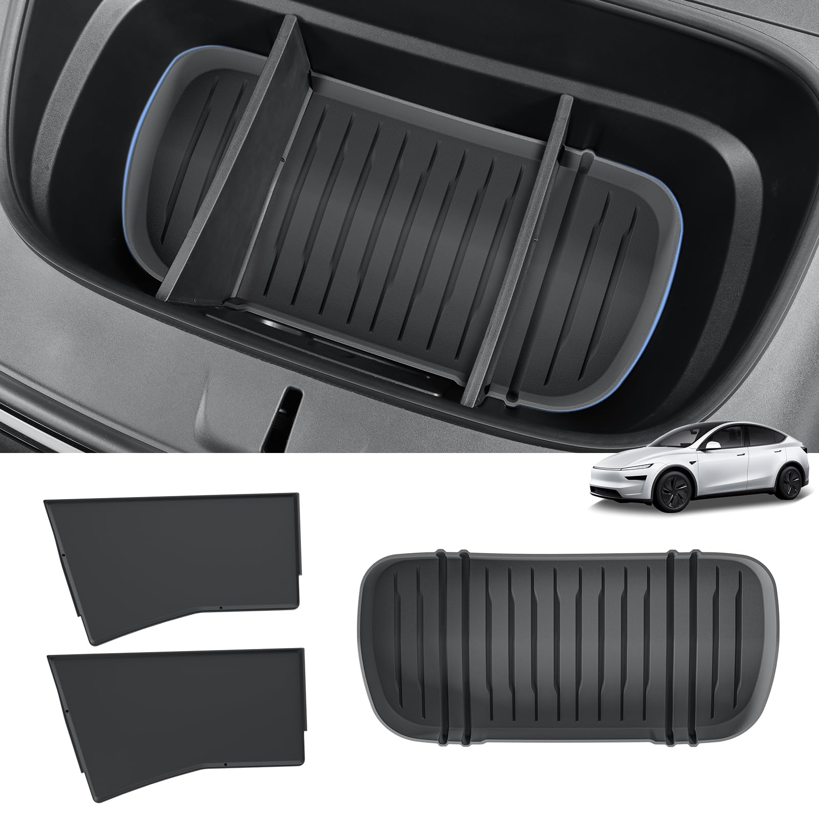 Tapis de coffre avant Tesla Model Y Juniper 2025 séparateur rangement frunk accessoires