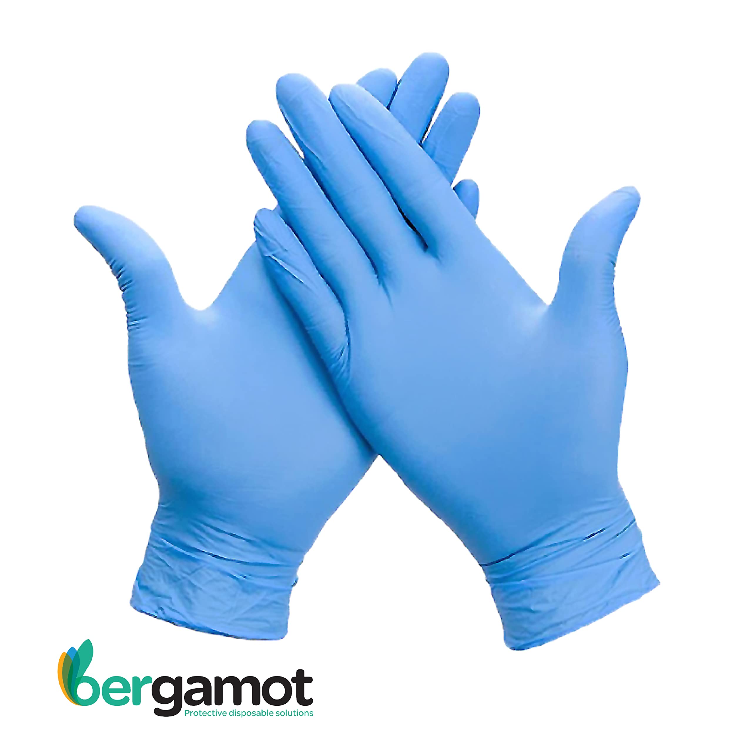 Guantes Nitrilo talla L sin Polvo Azules - Guantes Desechables L - Guantes LATEX FREE Pack de uso Universal para Cocina Trabajo Jardin Profesiones Relacionadas con la Salud etc.- 100 unidades (x10 L)