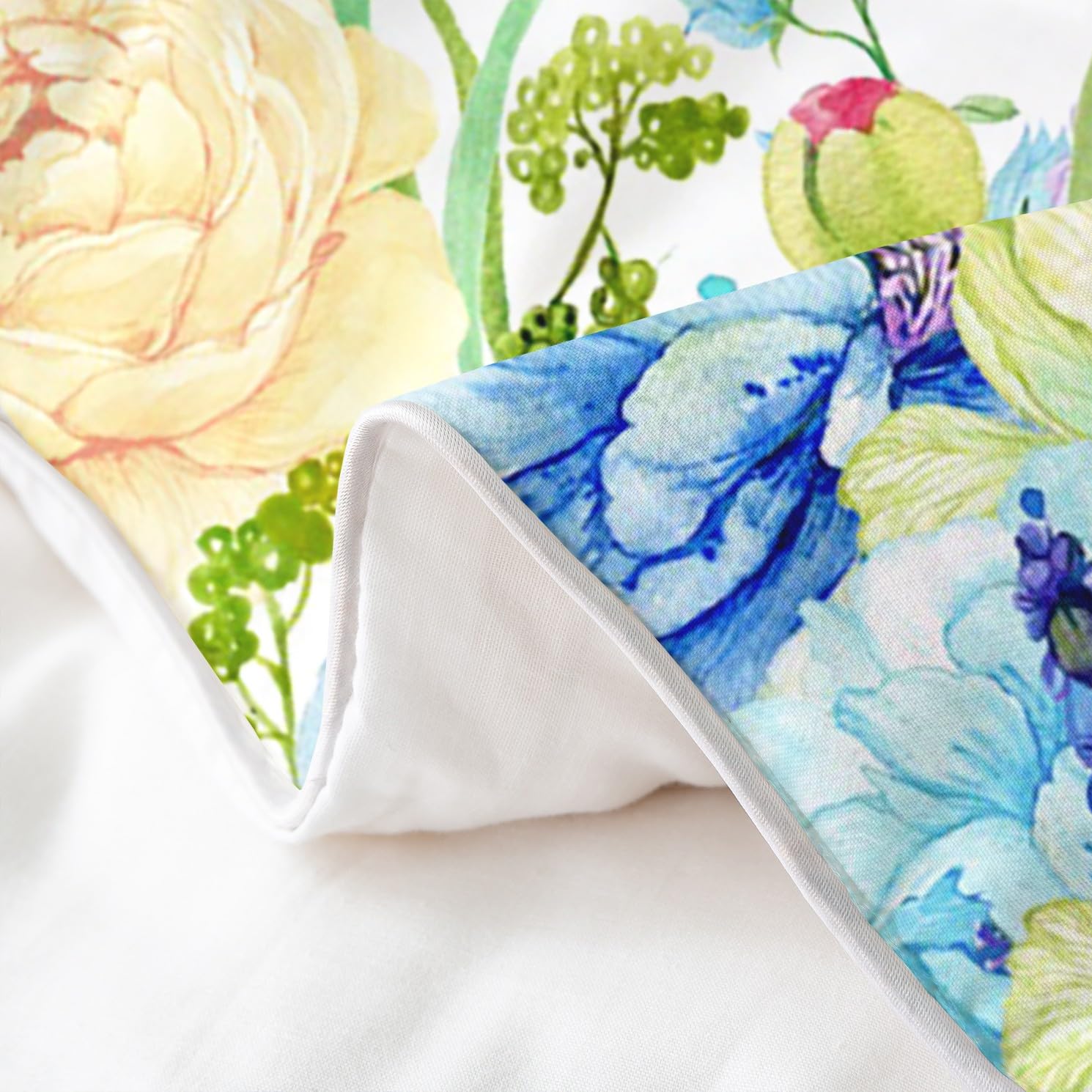 Pfau 100% Baumwolle Bettbezug Set 135x200 Kolibri Libelle Tröster Abdeckung Blume Vögel Muster Bettwäsche Sets für Mädchen Frauen Navy Blau Floral Tiere Frische Natur Quilt Cover mit 1 Kissenbezug