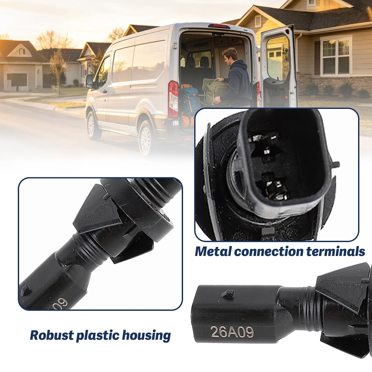 Door Ajar Warning Light Switch Replacement, Compatible with Ford Transit 2015-2023 Left or Right Sliding Side Doors Alarm Control Part, Replaces 5F2Z14018F, 5F2Z14018D, 5F2Z14018A, 5F2Z14018E