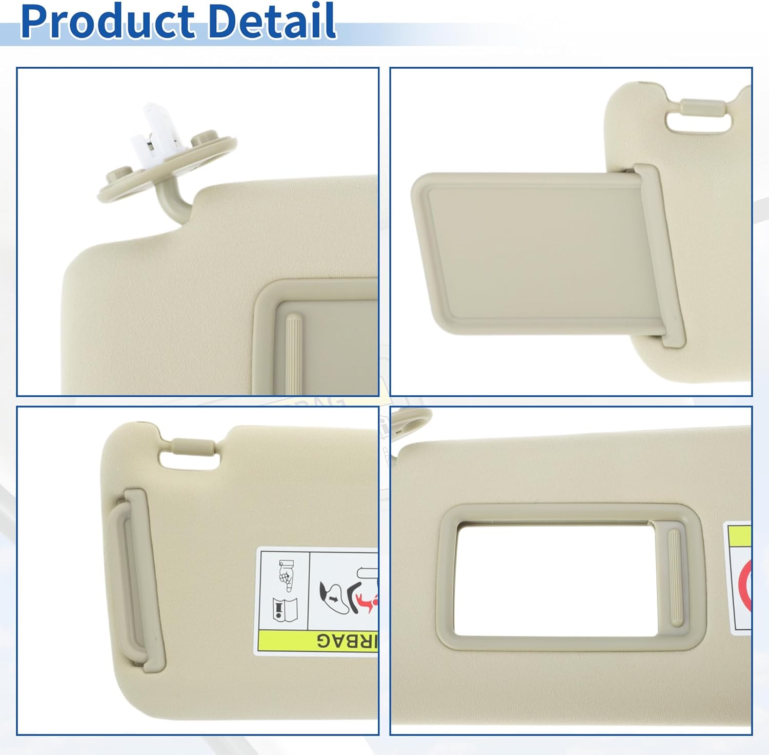 Left Side Sun Visor Fit for Lexus GX460 2010-2023 for Toyota Land Cruiser & Prado KDJ155 / KDJ150 2009-2023 Replace No.74320-60D22-A0 Sun Protection Shade Sunshade Beige