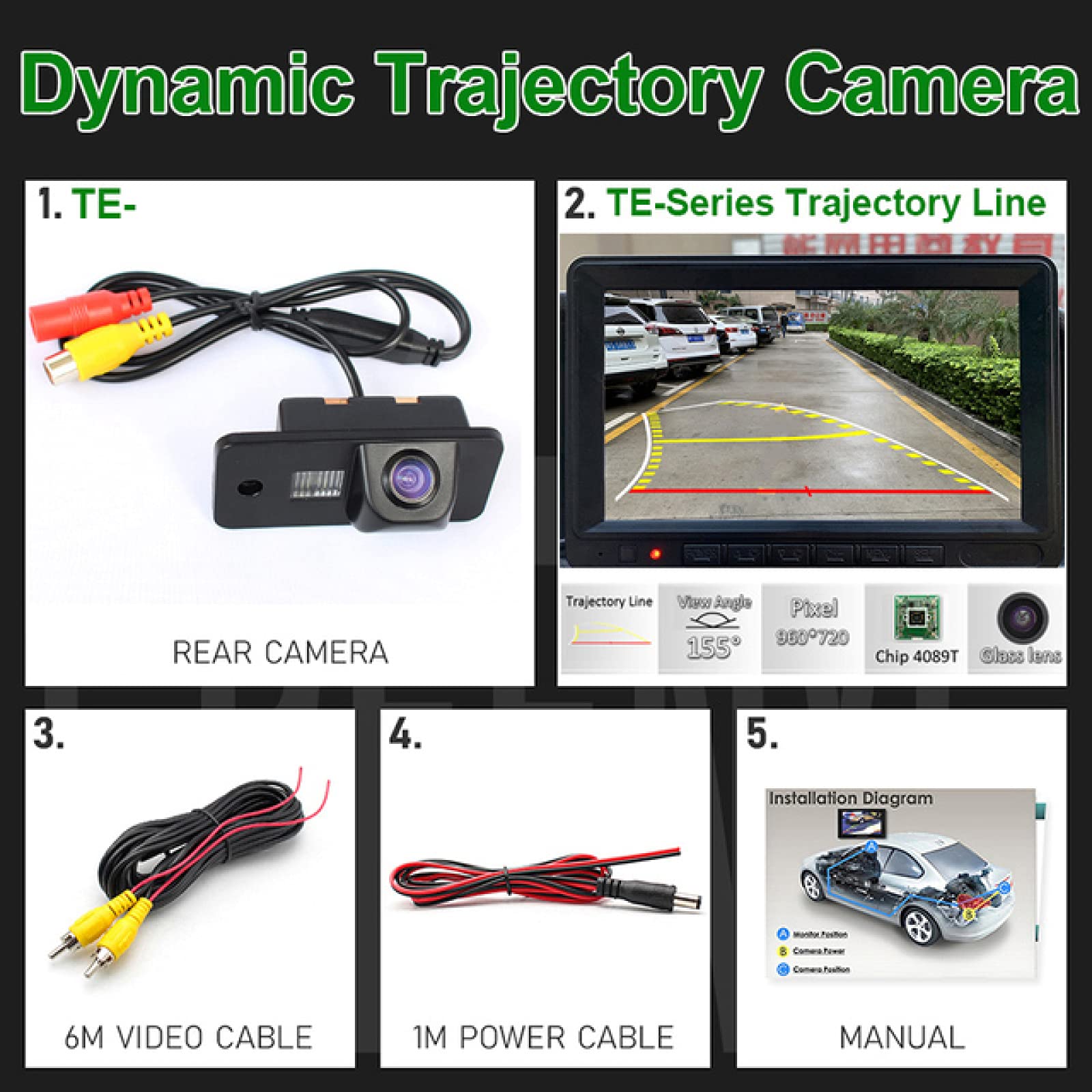 Telecamera Retrovisore Per Audi A3 A4 A6 A8 Q5 Q7 - Visione Notturna E Impermeabile Per Parcheggio - Foto 8